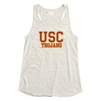 USC Trojans Women's Oatmeal Aria Racer Back Tank
